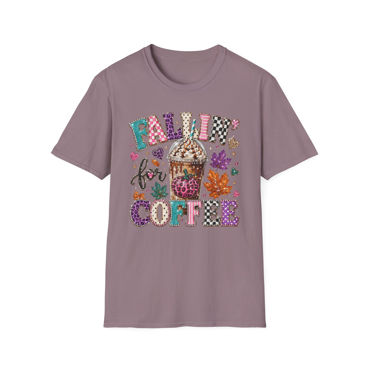 Fallin' for Coffee T‑Shirt — Cozy Autumn Coffee Graphic Tee