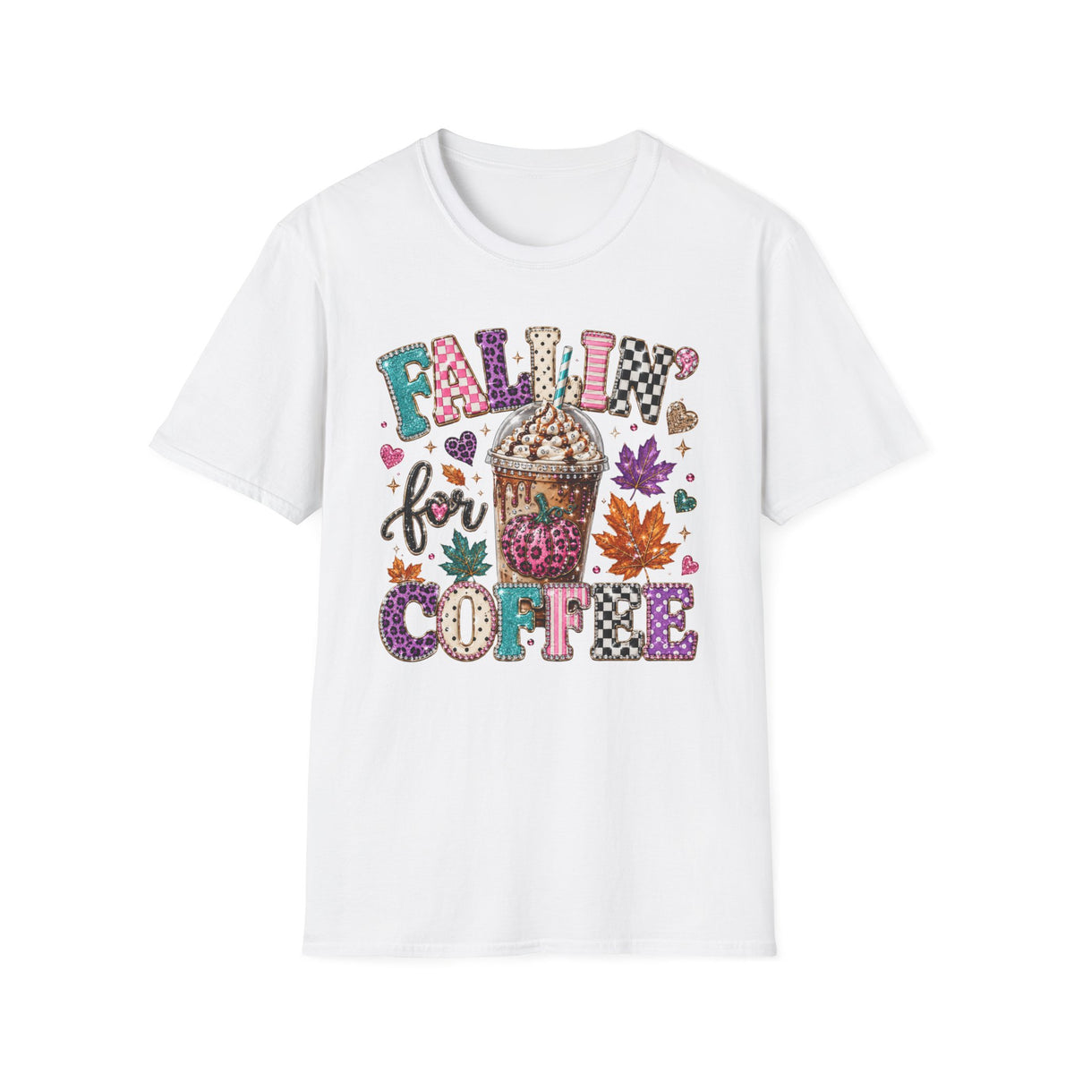 Fallin' for Coffee T‑Shirt — Cozy Autumn Coffee Graphic Tee
