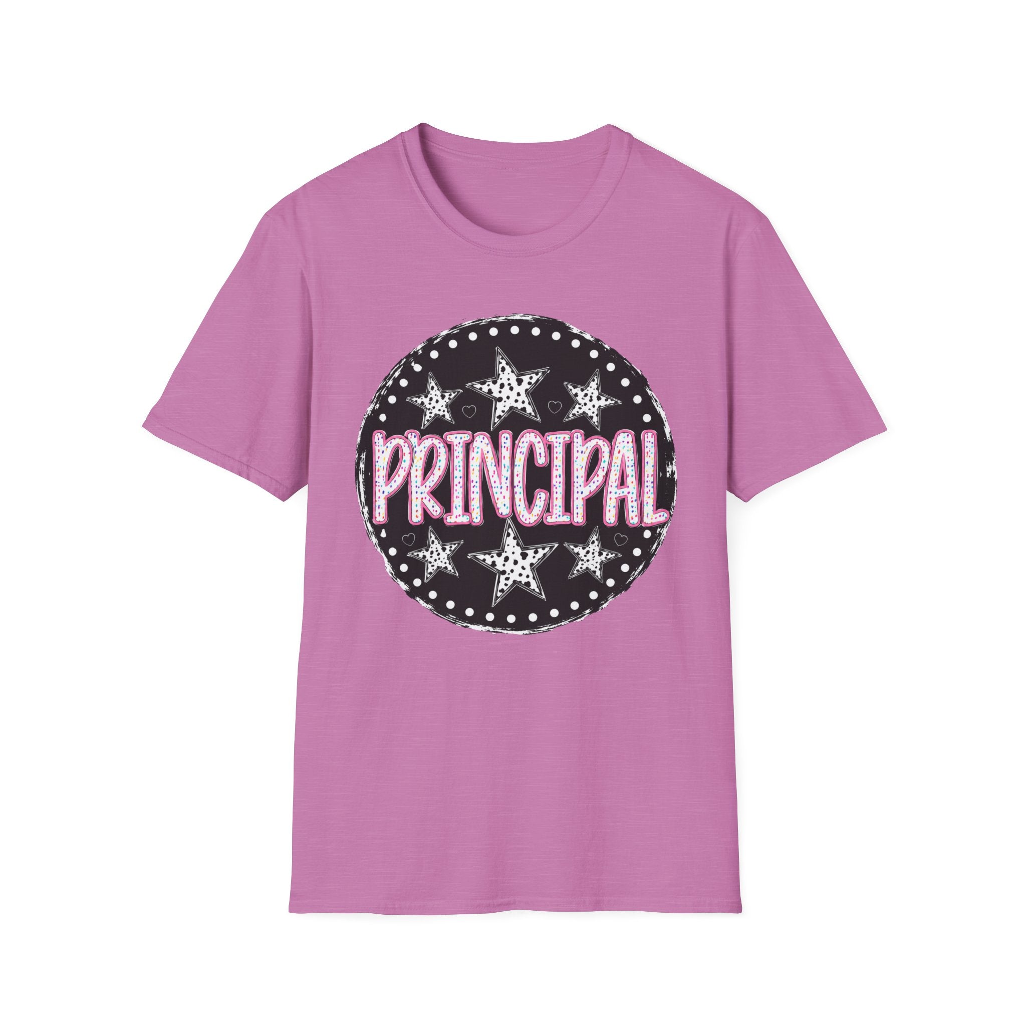 Principal Starburst T-Shirt — Glitter Marquee School Leader Tee