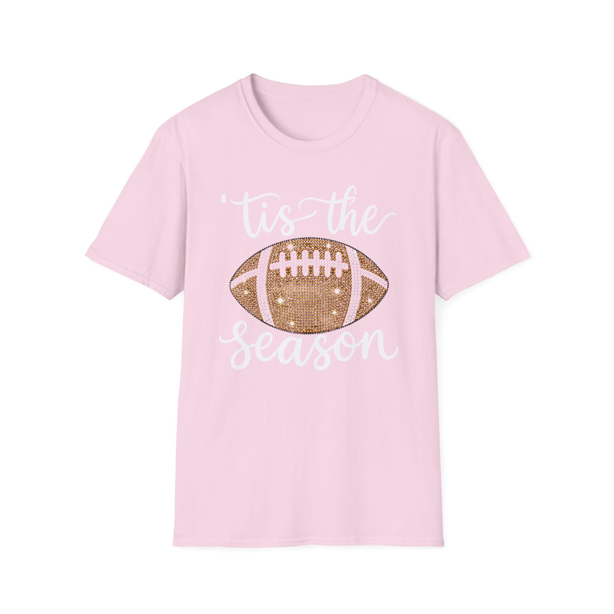 'Tis The Season Football T‑Shirt — Sparkling Rhinestone Game Day Tee