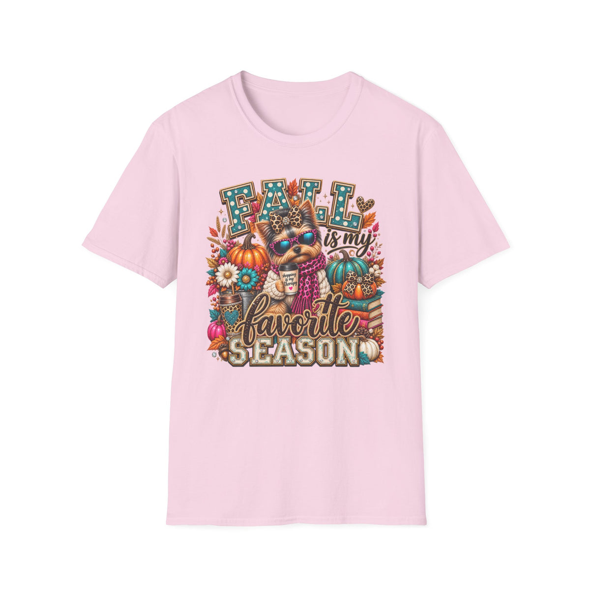 Fall Is My Favorite Season T-Shirt — Cute Raccoon Pumpkin Autumn Graphic Tee