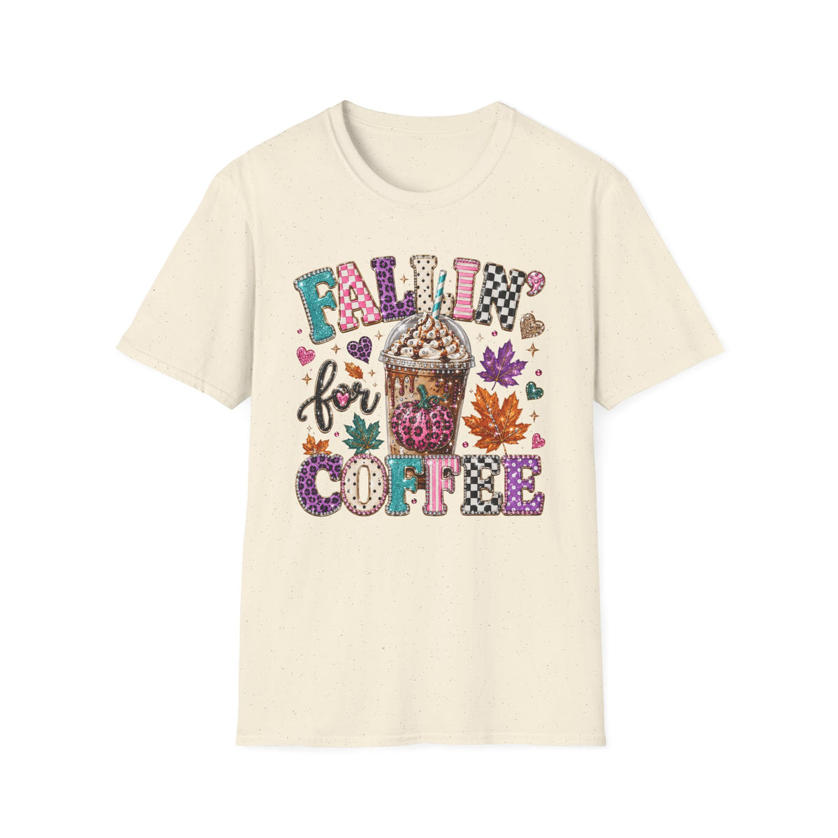 Fallin' for Coffee T‑Shirt — Cozy Autumn Coffee Graphic Tee