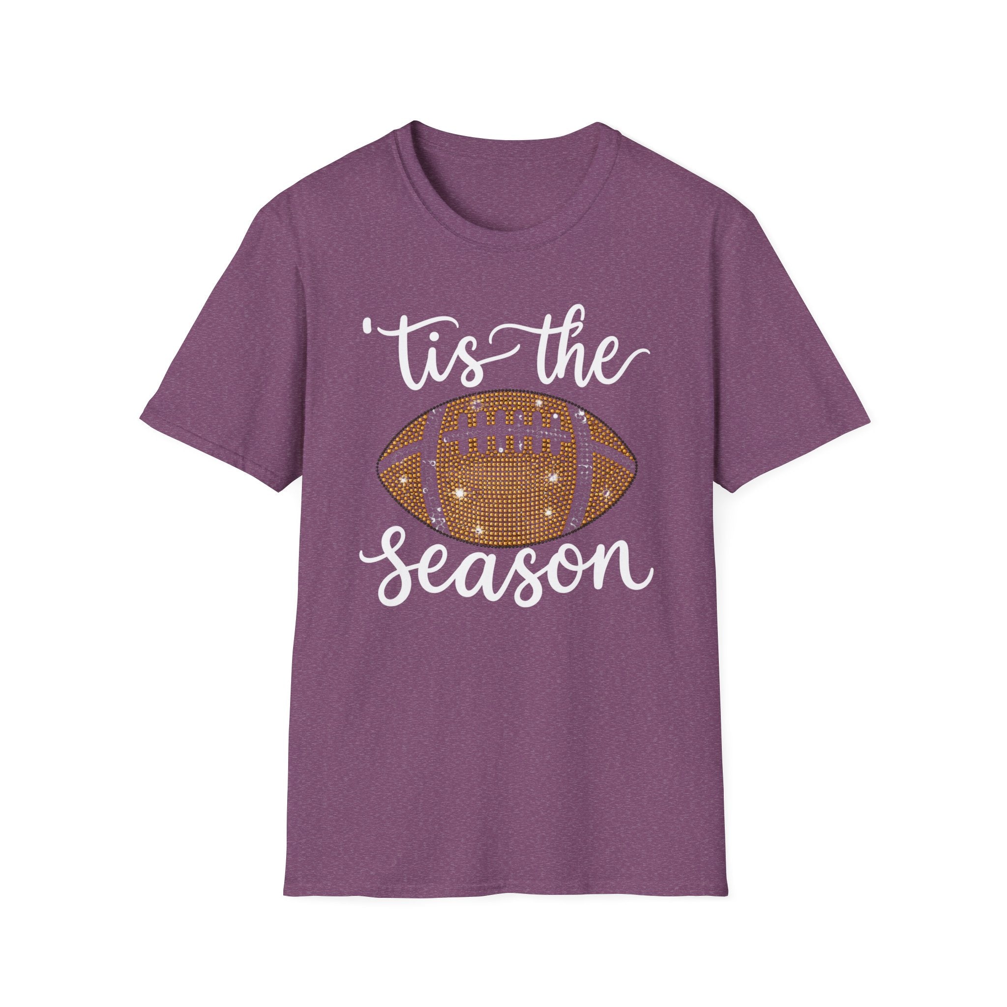 'Tis The Season Football T‑Shirt — Sparkling Rhinestone Game Day Tee