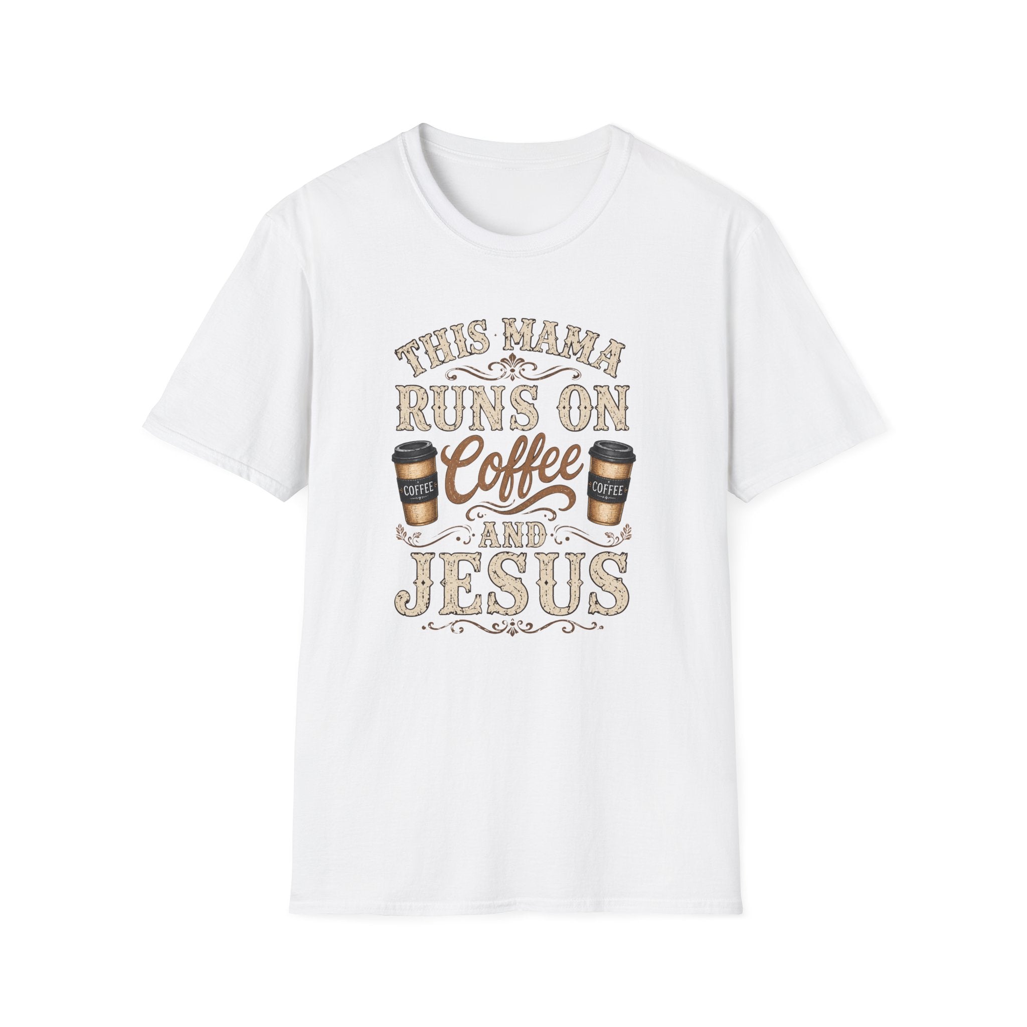 Mama Runs on Coffee and Jesus T-Shirt