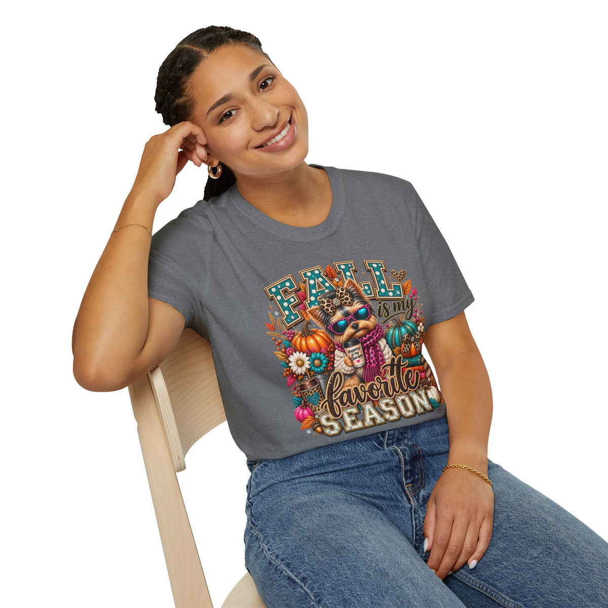 Fall Is My Favorite Season T-Shirt — Cute Raccoon Pumpkin Autumn Graphic Tee