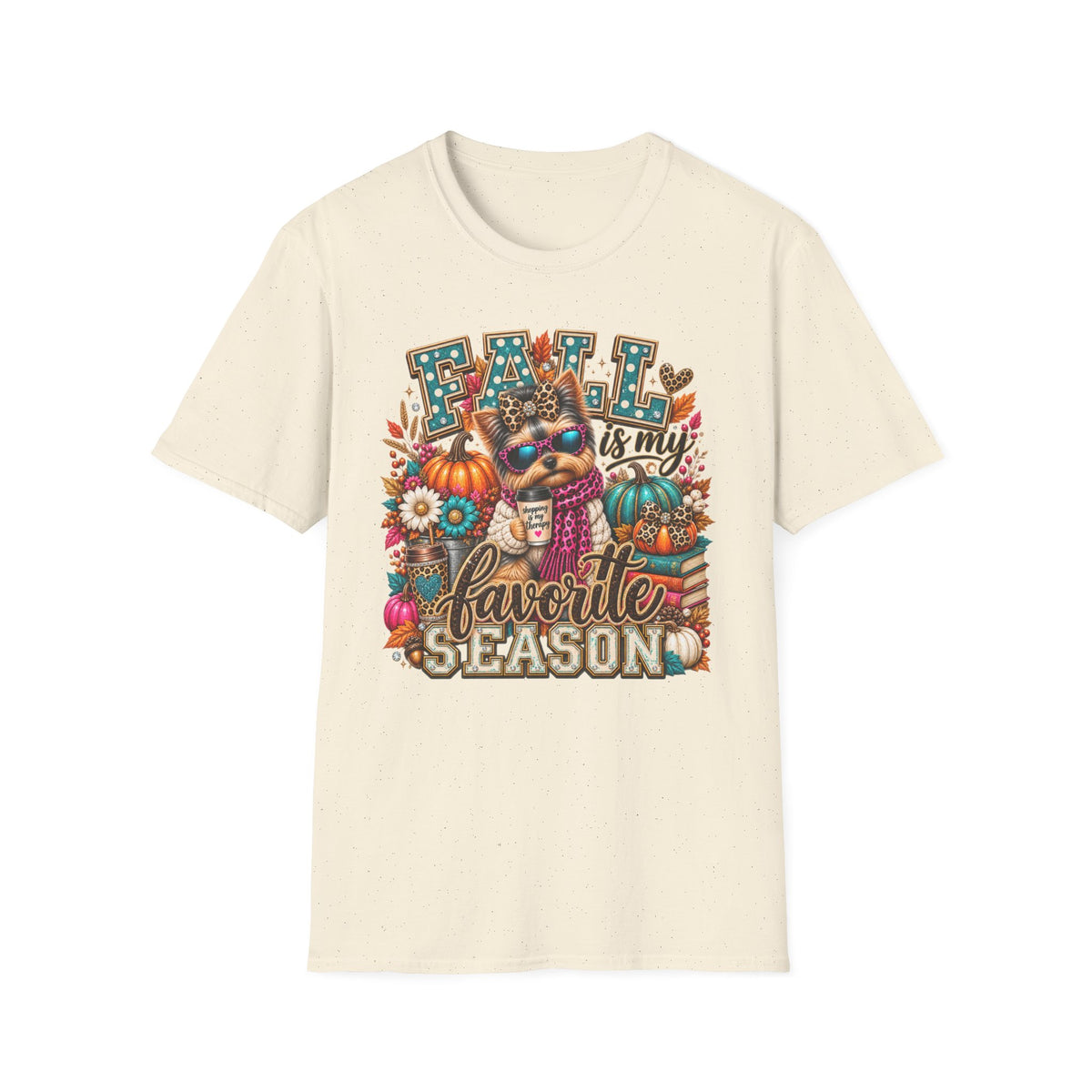 Fall Is My Favorite Season T-Shirt — Cute Raccoon Pumpkin Autumn Graphic Tee
