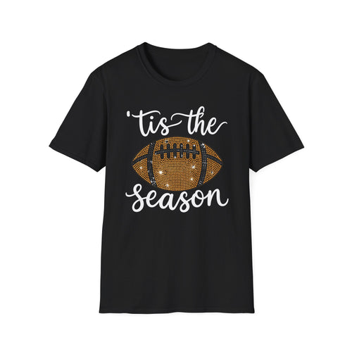 'Tis The Season Football T‑Shirt — Sparkling Rhinestone Game Day Tee