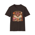 Happy Fall Y'all T-Shirt — Cute Cow in Sweater with Coffee & Leaves