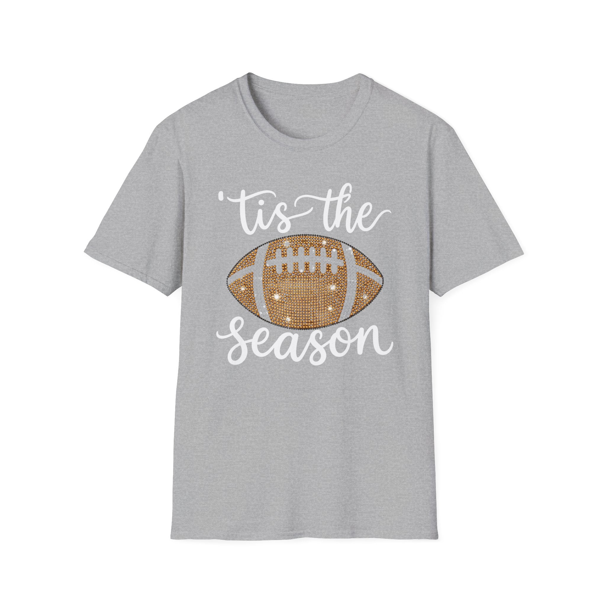 'Tis The Season Football T‑Shirt — Sparkling Rhinestone Game Day Tee