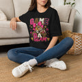 Game Day Glam T-Shirt — Leopard Football Design with Pink Bow