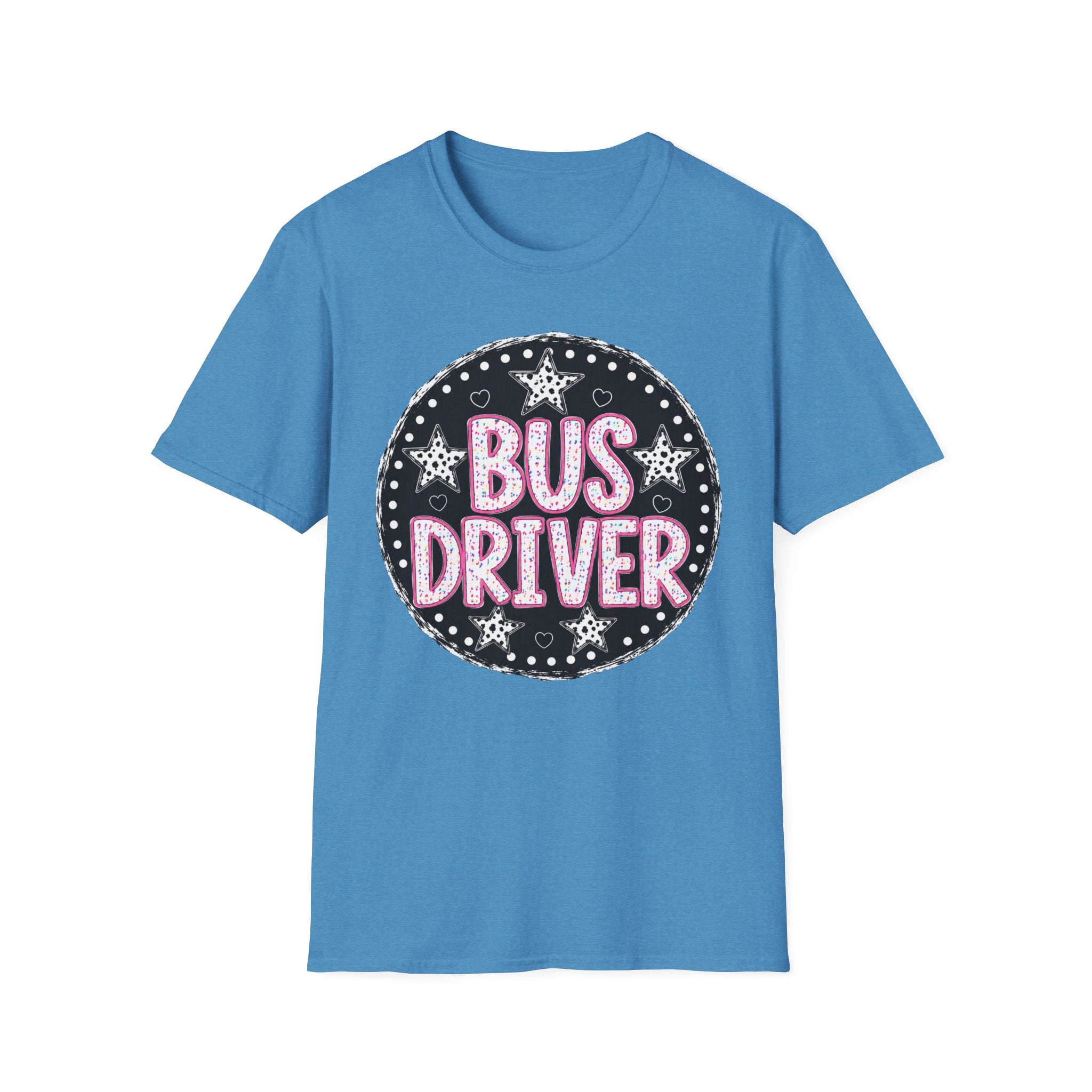 Bus Driver T‑Shirt — Retro Chalkboard Stars Design