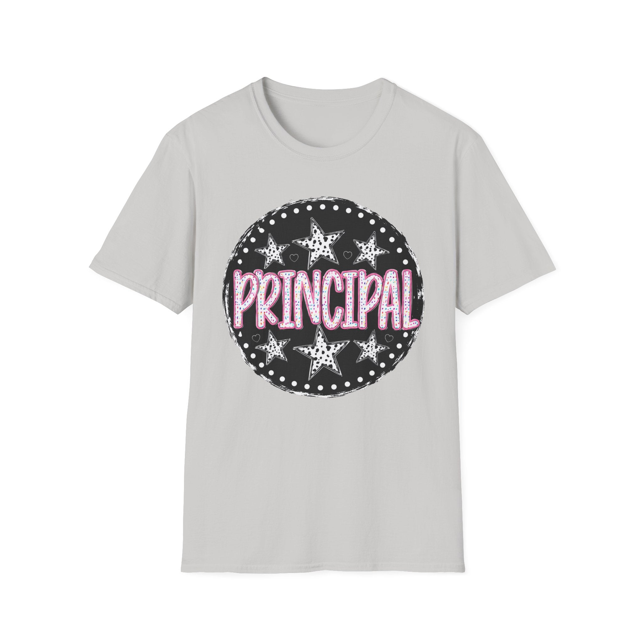 Principal Starburst T-Shirt — Glitter Marquee School Leader Tee