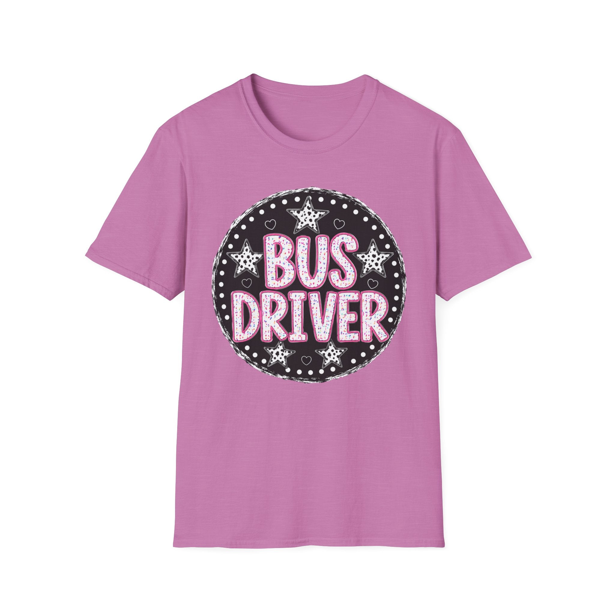 Bus Driver T‑Shirt — Retro Chalkboard Stars Design