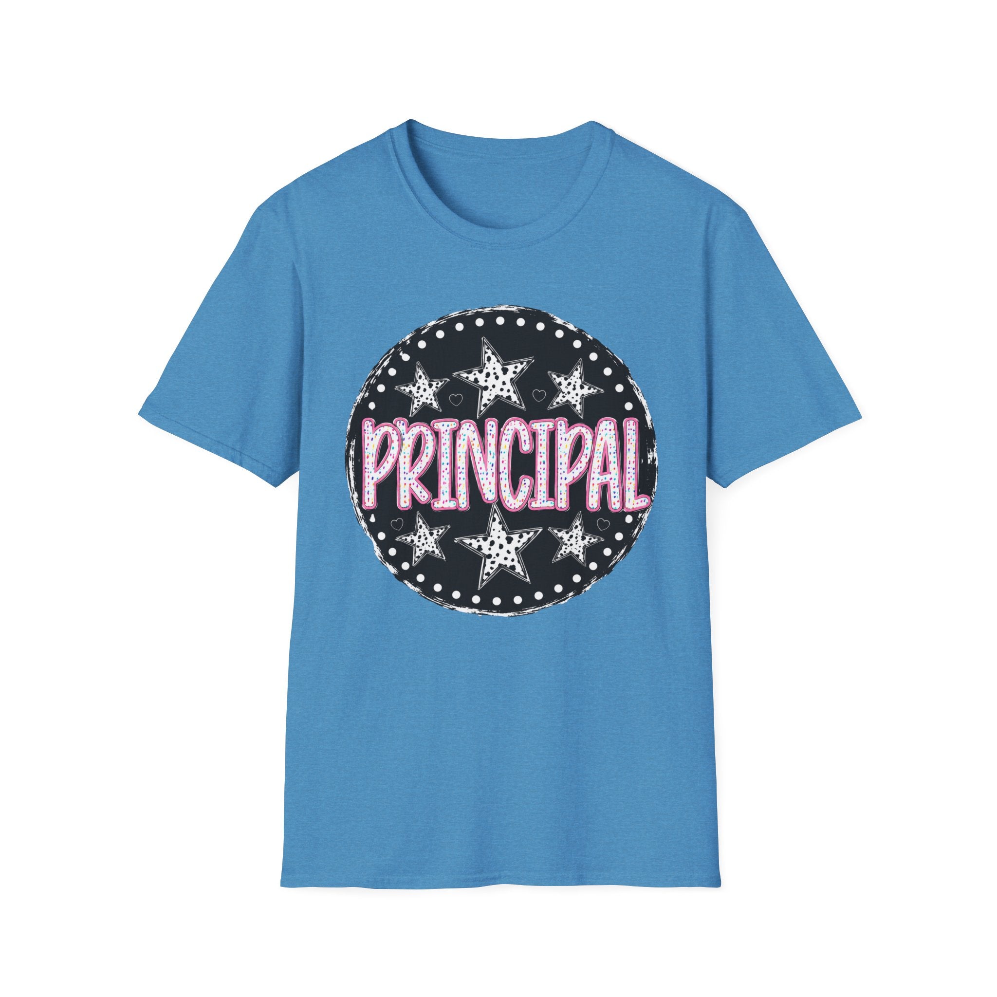 Principal Starburst T-Shirt — Glitter Marquee School Leader Tee