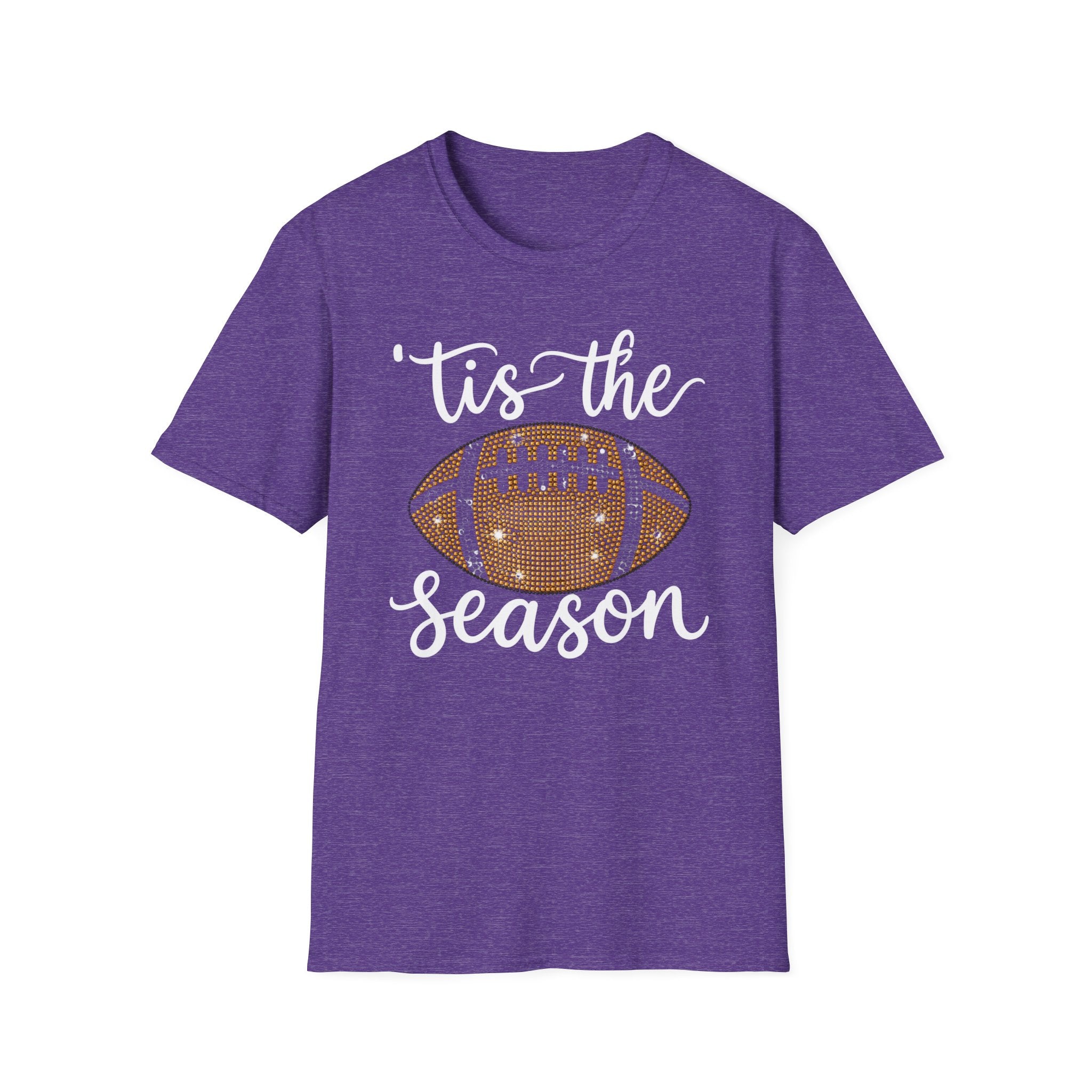 'Tis The Season Football T‑Shirt — Sparkling Rhinestone Game Day Tee