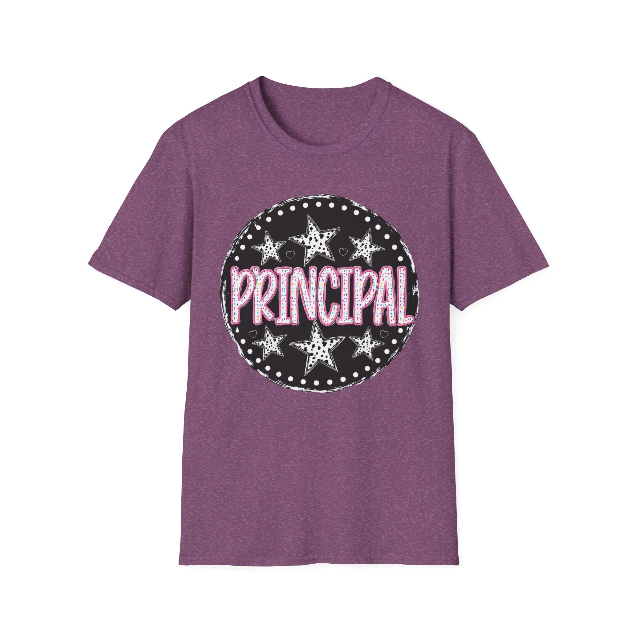 Principal Starburst T-Shirt — Glitter Marquee School Leader Tee