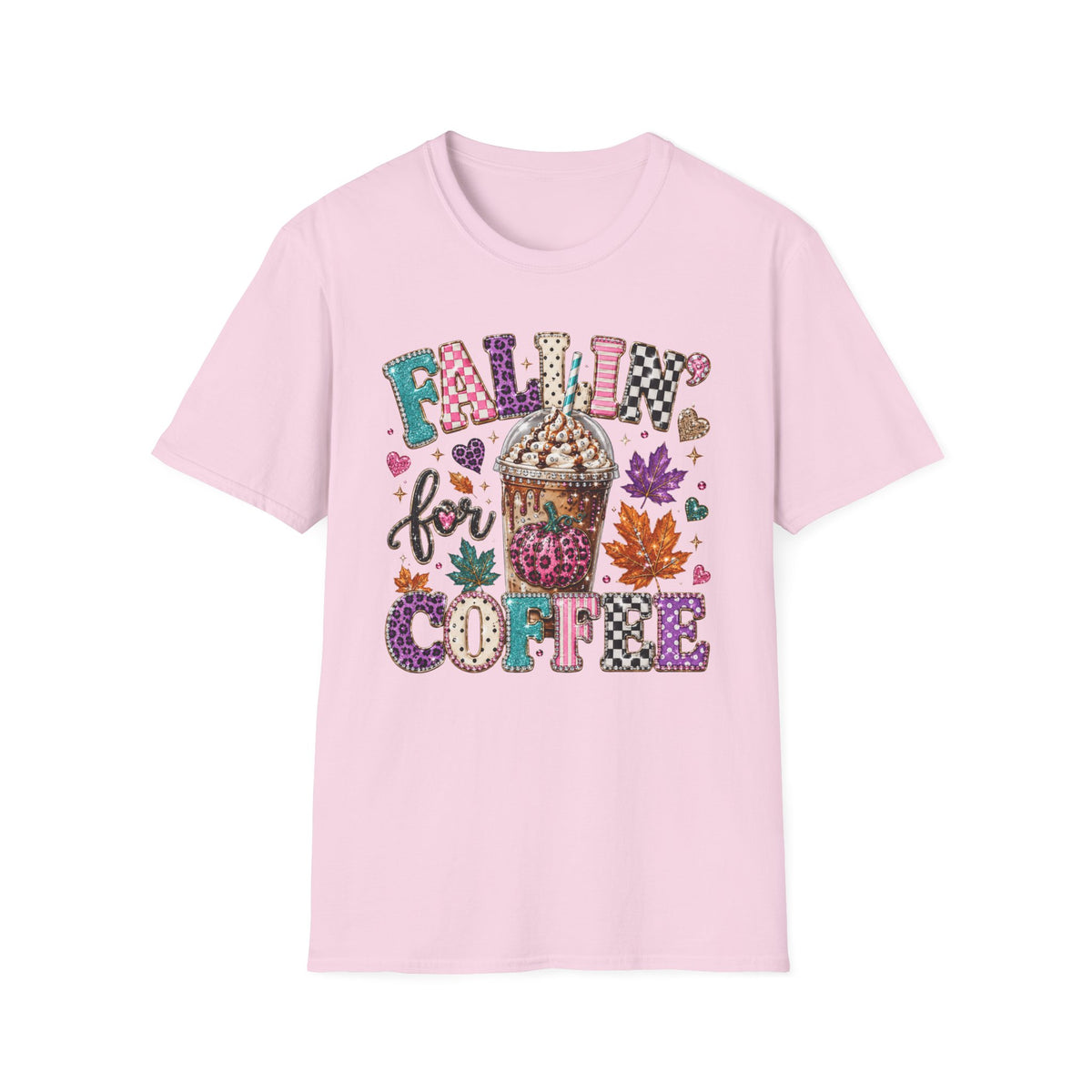 Fallin' for Coffee T‑Shirt — Cozy Autumn Coffee Graphic Tee