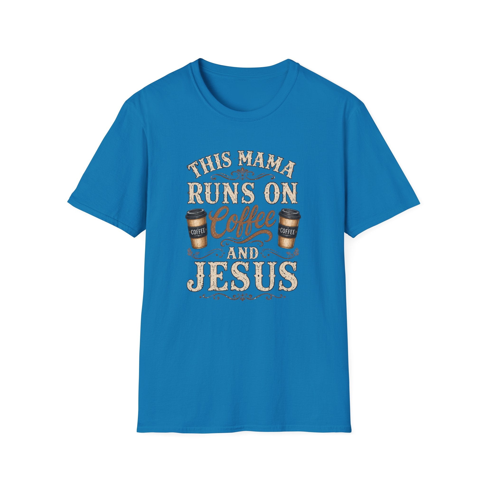 Mama Runs on Coffee and Jesus T-Shirt