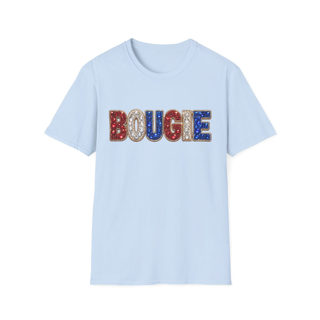 Bougie Sequin Letters T-Shirt — Glam Retro Graphic Tee