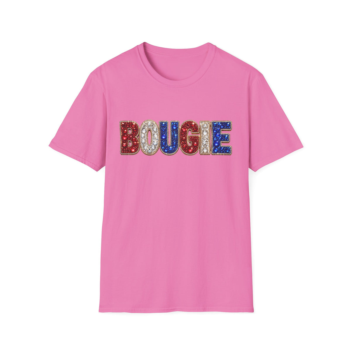 Bougie Sequin Letters T-Shirt — Glam Retro Graphic Tee