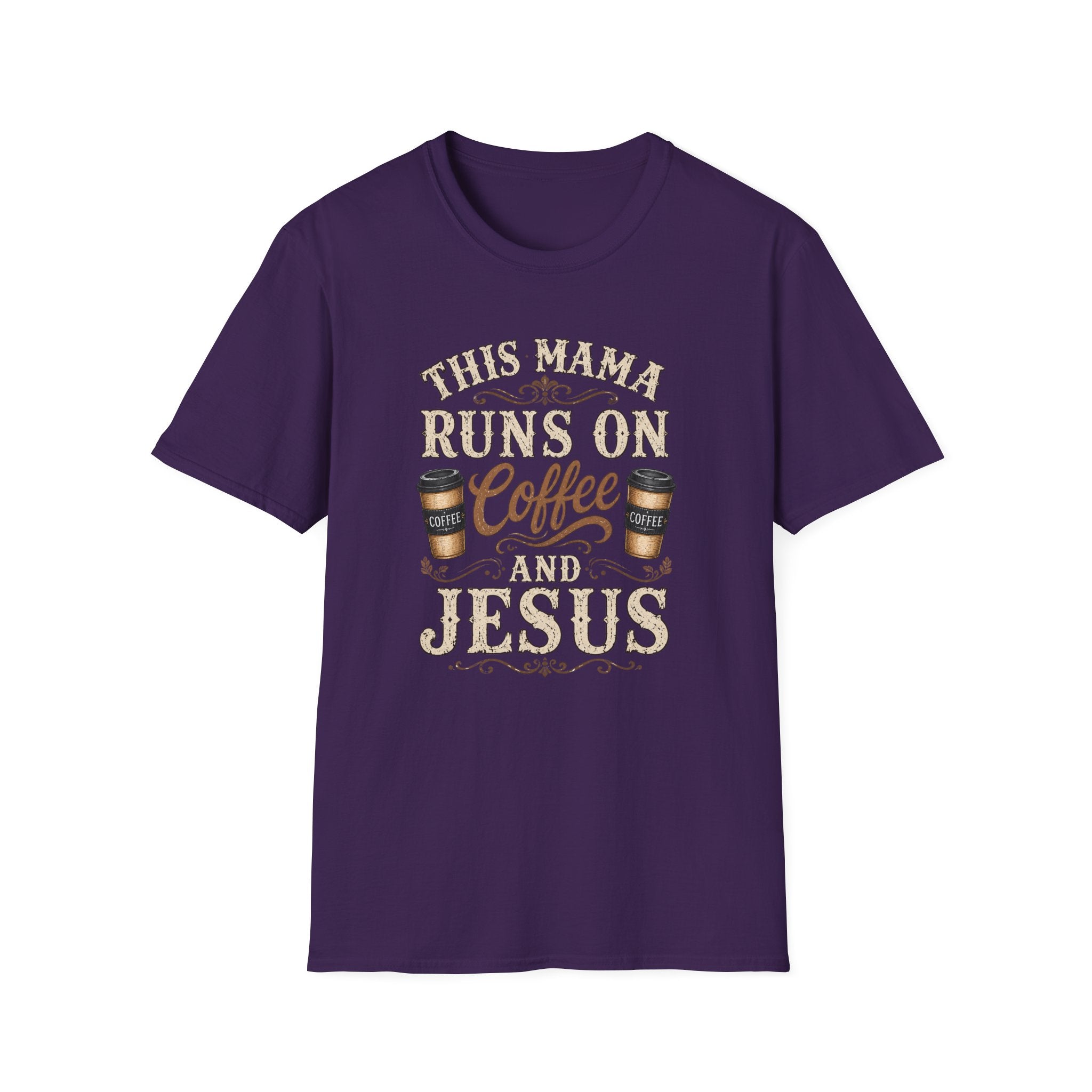 Mama Runs on Coffee and Jesus T-Shirt
