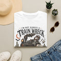 Train Wreck T‑Shirt — “I’m Not Always a Train Wreck…Just Toot Toot” Vintage Skeleton Locomotive Tee