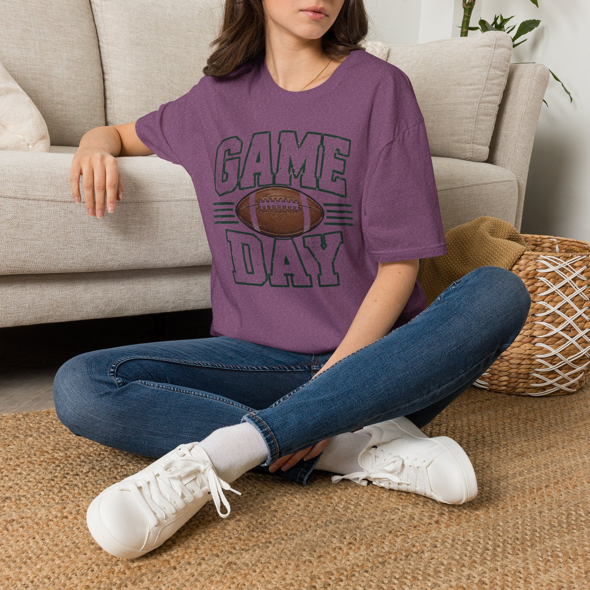 Game Day Football T-Shirt — Retro Helmet & Ball Sports Tee