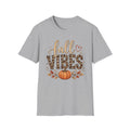 Fall Vibes T-Shirt — Leopard Print Pumpkin Autumn Graphic Tee