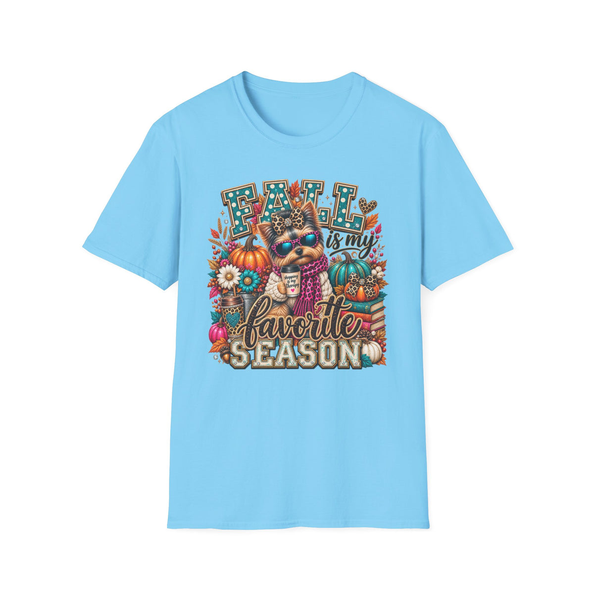 Fall Is My Favorite Season T-Shirt — Cute Raccoon Pumpkin Autumn Graphic Tee