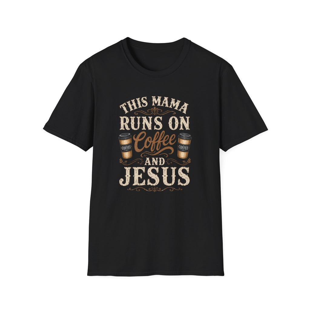 Mama Runs on Coffee and Jesus T-Shirt