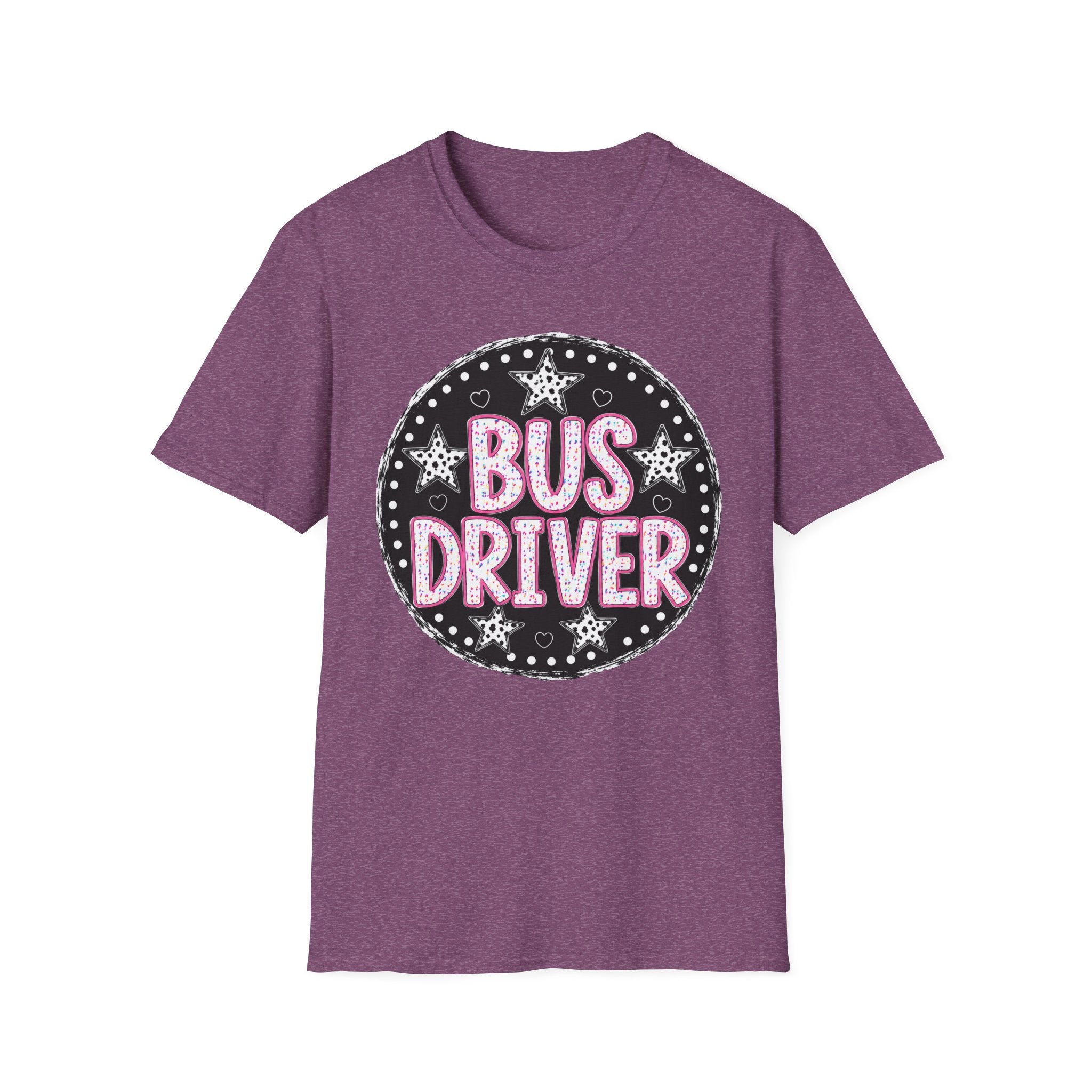 Bus Driver T‑Shirt — Retro Chalkboard Stars Design
