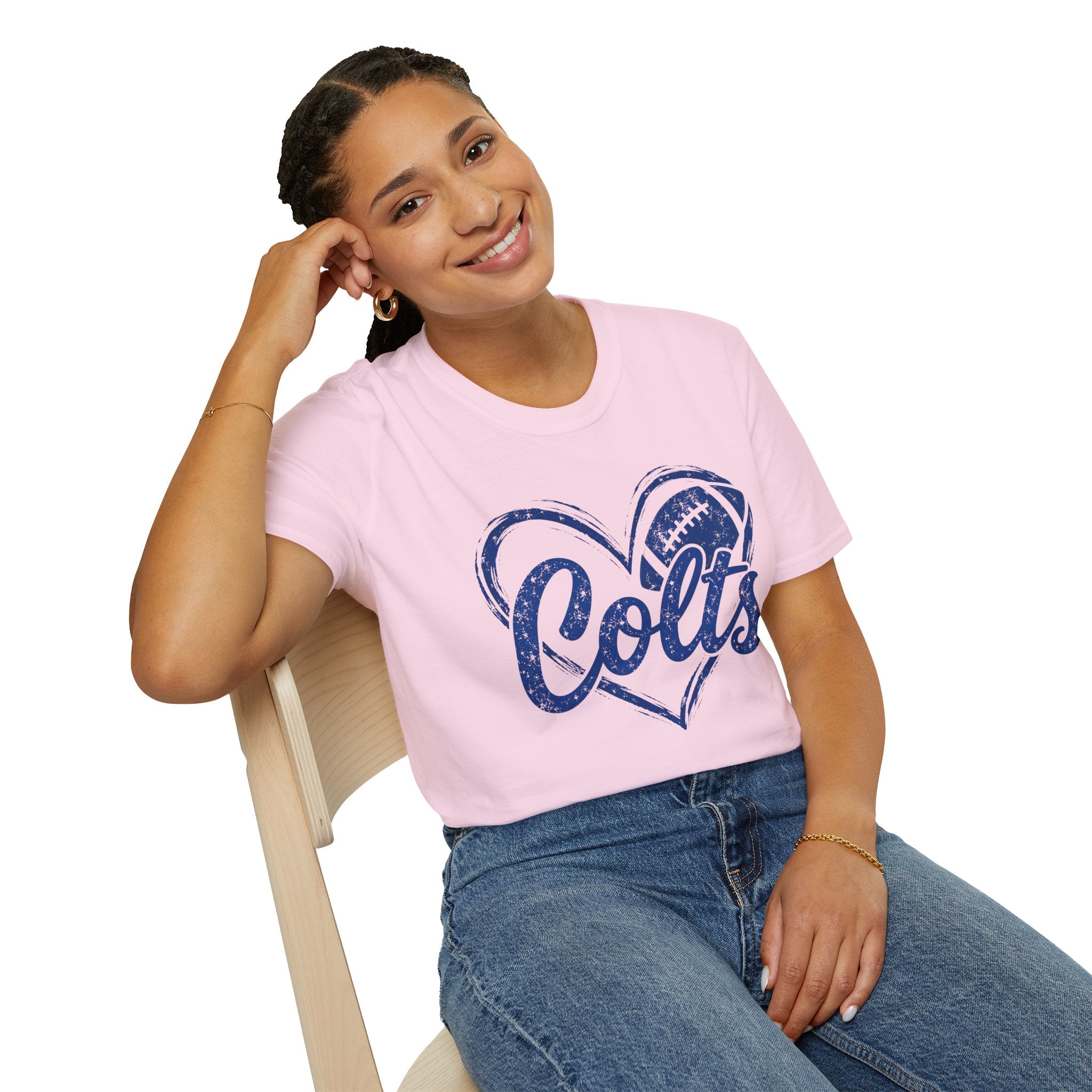 Colts Heart Football T-Shirt — Vintage Style Team Fan Tee