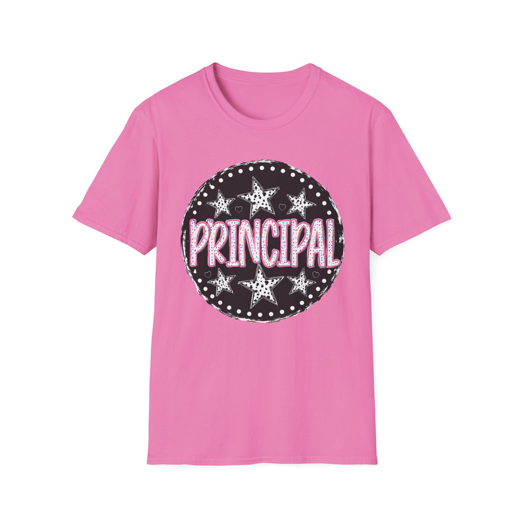 Principal Starburst T-Shirt — Glitter Marquee School Leader Tee