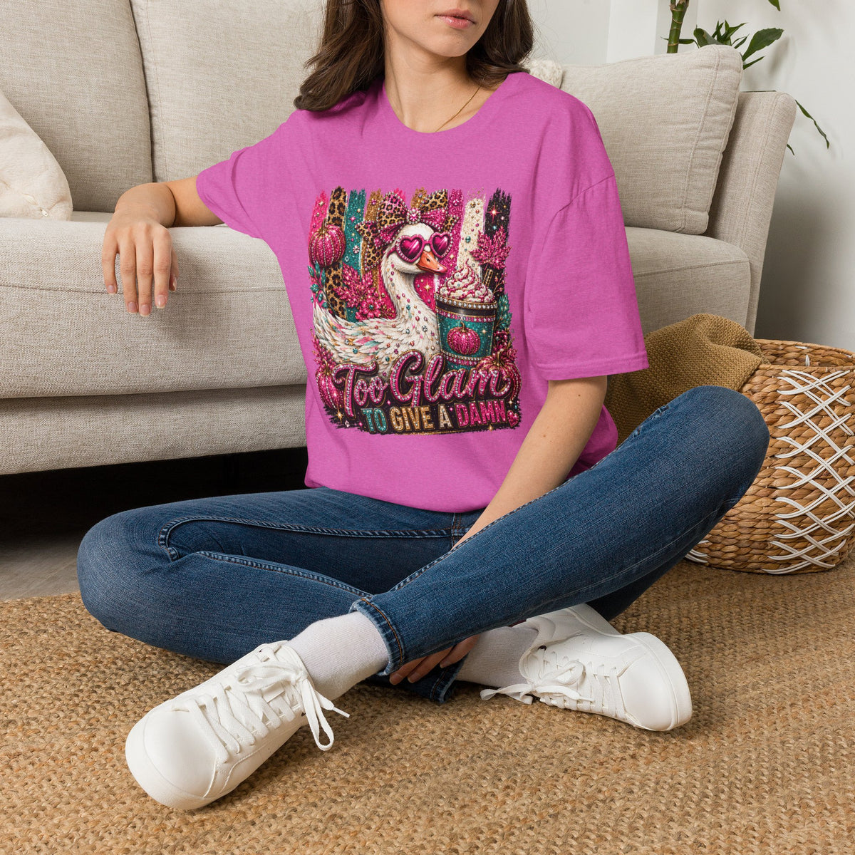 Too Glam To Give a Damn Flamingo T-Shirt