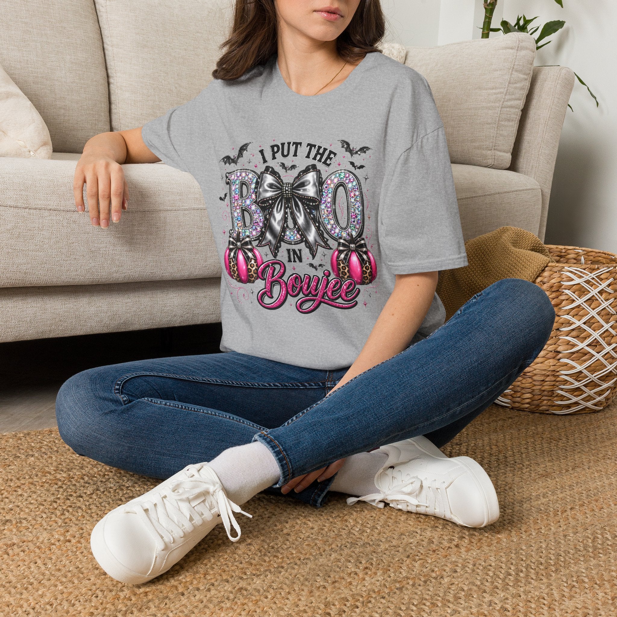 Boo in a Bow T-Shirt — I Put the Boo in Bowie Halloween Graphic Tee