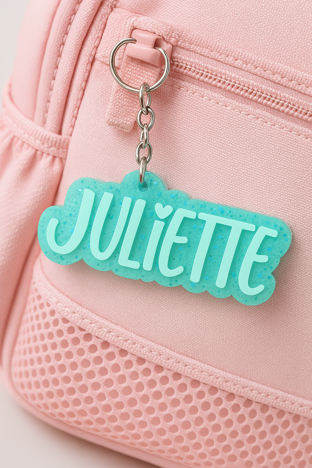 Aqua Personalised Keyring